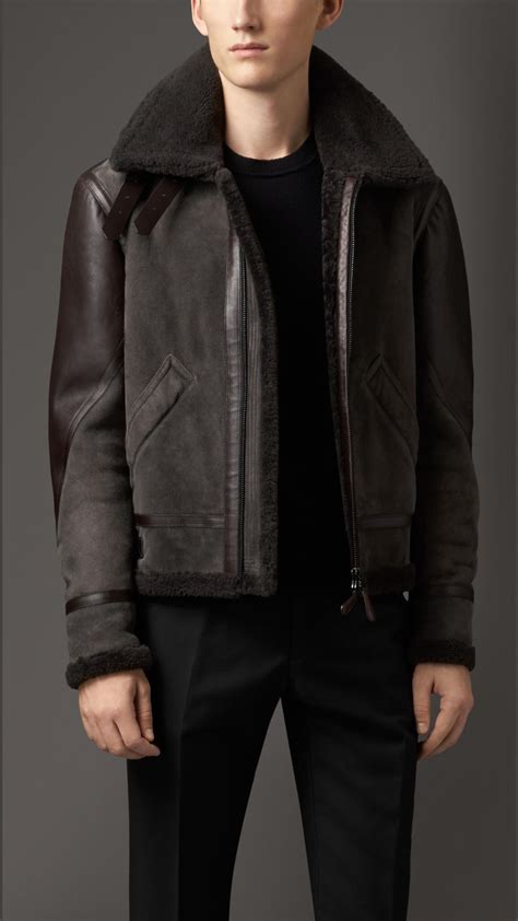 burberry shearling aviator jacket